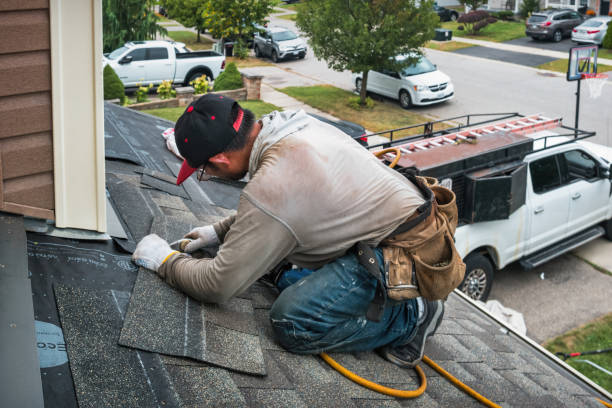 Professional Gutter Installation technician working in Shippensburg, PA